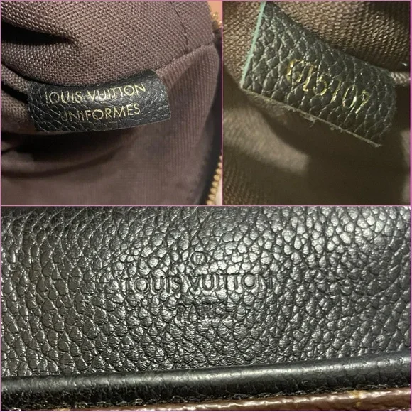 Louis Vuitton uniform waist belt bag bumbag monogram black leather large unisex - Picture 9 of 16